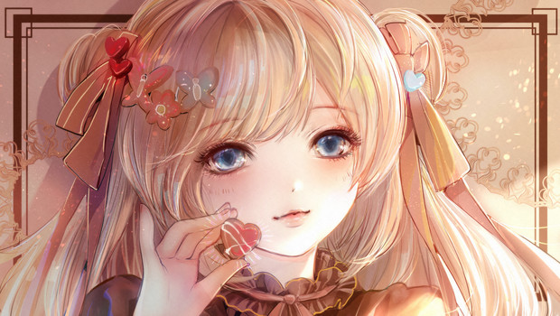 バレンタイン準備中 厚塗り版 こもりひっき 幻想少女絵 さんのイラスト ニコニコ静画 イラスト