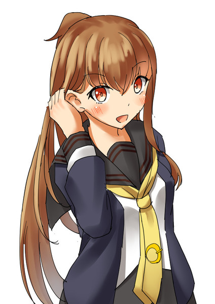 髪をかきあげる文月 ニコニコ静画 イラスト
