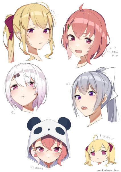 にじさんじgalsで顔練習 ひろた果 さんのイラスト ニコニコ静画 イラスト