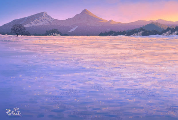 夕暮れの雪原 スーピー さんのイラスト ニコニコ静画 イラスト