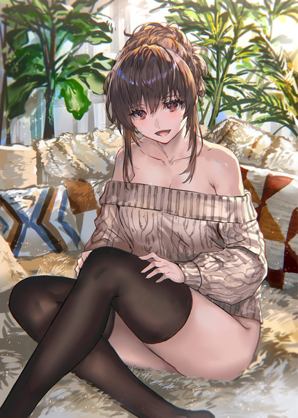 オフショルニット 卵の黄身 さんのイラスト ニコニコ静画 イラスト