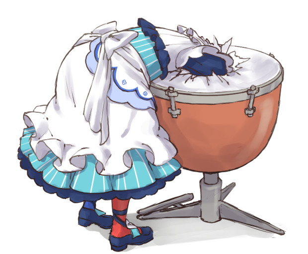 ティンパニに頭から突っ込むエリー コニファーのイラスト 生牡蠣 さんのイラスト ニコニコ静画 イラスト