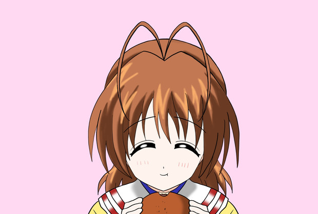 あんぱんを幸せそうに食べる渚ちゃん 絵描きの冒険者katosan さんのイラスト ニコニコ静画 イラスト