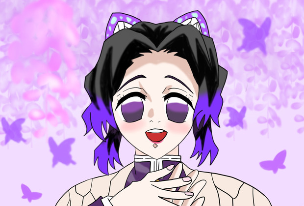 美しい蝶の剣士 胡蝶しのぶ 絵描きの冒険者katosan さんのイラスト ニコニコ静画 イラスト