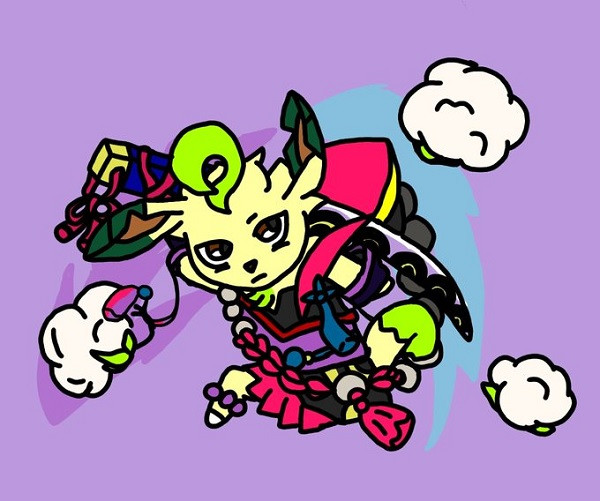 侍リーフィア 数珠丸恒次衣装 ヨモハマチ 絵の練習 さんのイラスト ニコニコ静画 イラスト