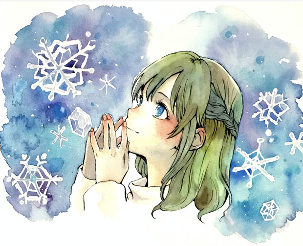 白いセーターの女の子 中丸みつ さんのイラスト ニコニコ静画 イラスト