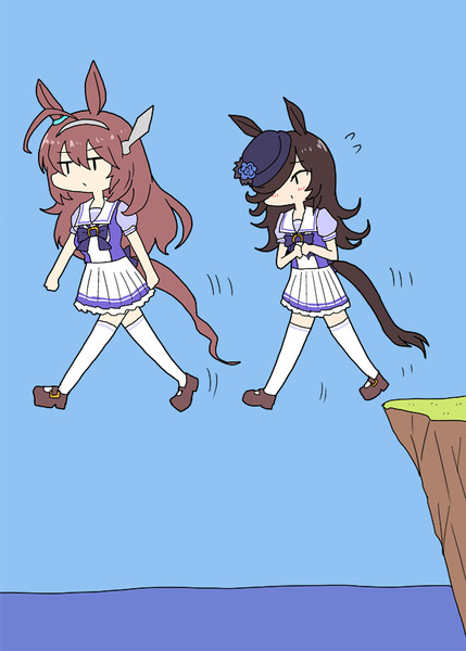 ミホノブルボンちゃんとついていくライスシャワーちゃん あすにゃん さんのイラスト ニコニコ静画 イラスト
