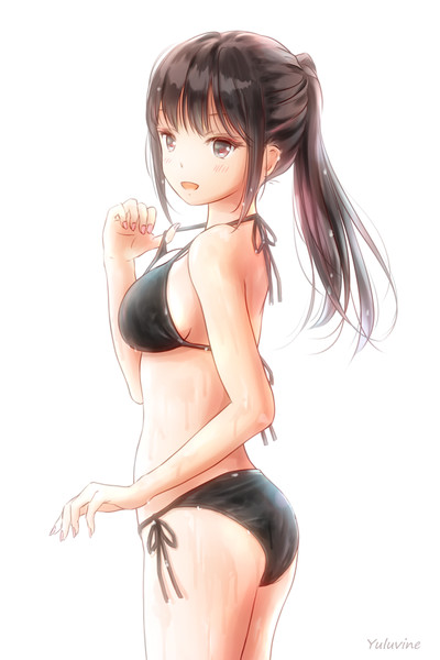 ポニーテールの女の子 ビキニ水着 ２０２１年版 ゆるびね さんのイラスト ニコニコ静画 イラスト