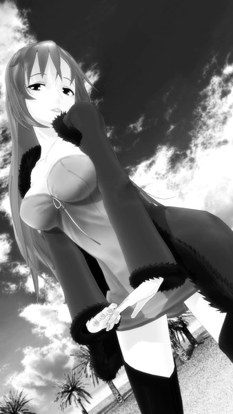 こんな夜はモノクロセクシー玲霞さん1 Mmdモノクロポートレート カトラス リトルジャックp さんのイラスト ニコニコ静画 イラスト