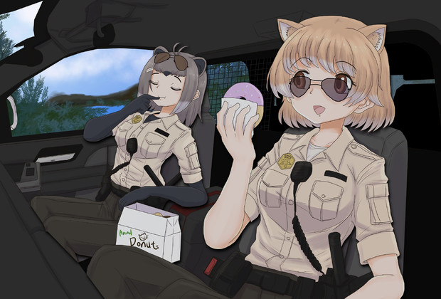 Skeb 車内でドーナツを食べるビバプレポリス 新快速さん さんのイラスト ニコニコ静画 イラスト