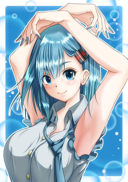 ミディアムヘアミク 藍咲シキ さんのイラスト ニコニコ静画 イラスト