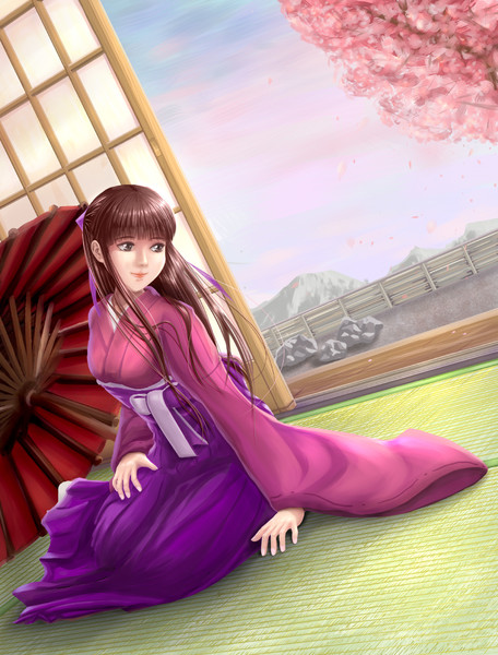さくらに袴っ娘 Kuro68k さんのイラスト ニコニコ静画 イラスト
