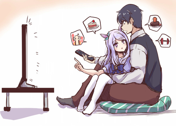 一心同体 が板につきすぎたマックイーンとトレーナー 空向 そらむこ さんのイラスト ニコニコ静画 イラスト