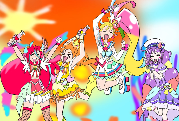 ついに４人揃ったトロピカル ジュ プリキュア 絵描きの冒険者katosan さんのイラスト ニコニコ静画 イラスト