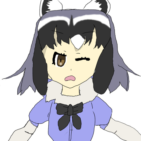 春休みで画力磨く十日目　片目が痛いアライさん