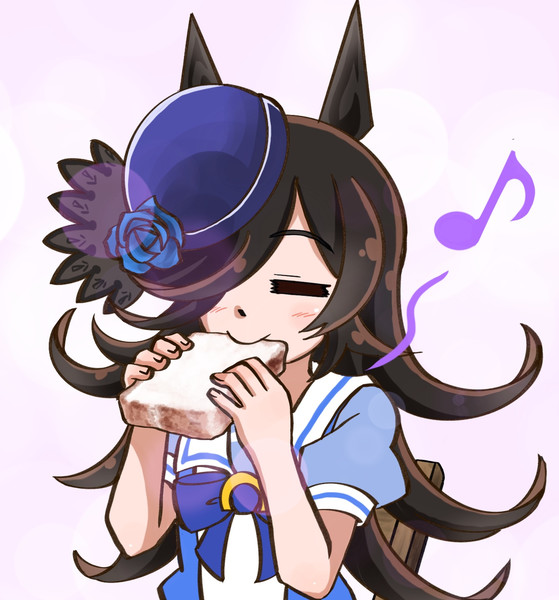 パンを食べるライスシャワー マルスケ さんのイラスト ニコニコ静画 イラスト