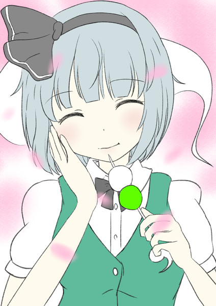 お団子をおいしそうに食べる妖夢ちゃん Ptn さんのイラスト ニコニコ静画 イラスト