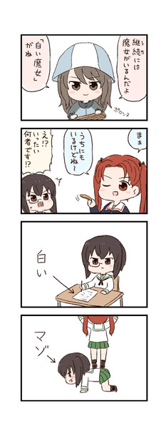 ガルパンわくわく4コマまんが 白い魔女 バッタ さんのイラスト ニコニコ静画 イラスト