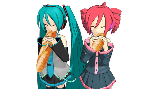 フランスパン食べる バブルとボトル さんのイラスト ニコニコ静画 イラスト