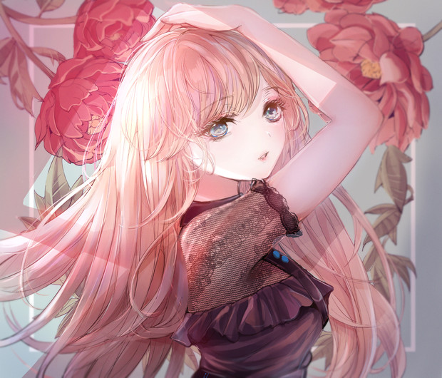 牡丹の少女 こもりひっき 幻想少女絵 さんのイラスト ニコニコ静画 イラスト