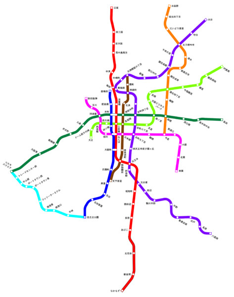 大阪メトロの路線図 ニコニコ静画 イラスト