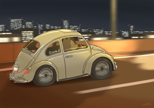 Skeb依頼絵 ビートルと熊 秋おん さんのイラスト ニコニコ静画 イラスト