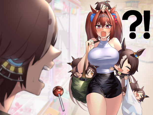 ダイワスカーレットを見つけたウオッカ 銀河味 ぎんがみ さんのイラスト ニコニコ静画 イラスト