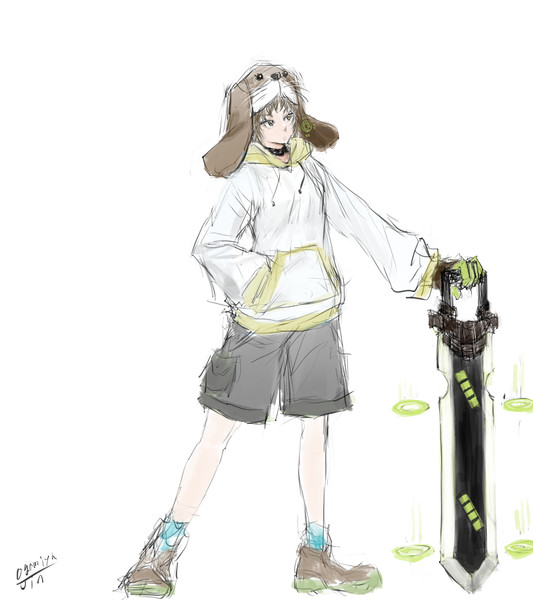 ホバーボードらしきもので戦う人 雄河宮ジン さんのイラスト ニコニコ静画 イラスト
