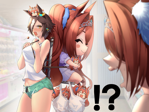 ウオッカを見つけたダイワスカーレット 銀河味 ぎんがみ さんのイラスト ニコニコ静画 イラスト