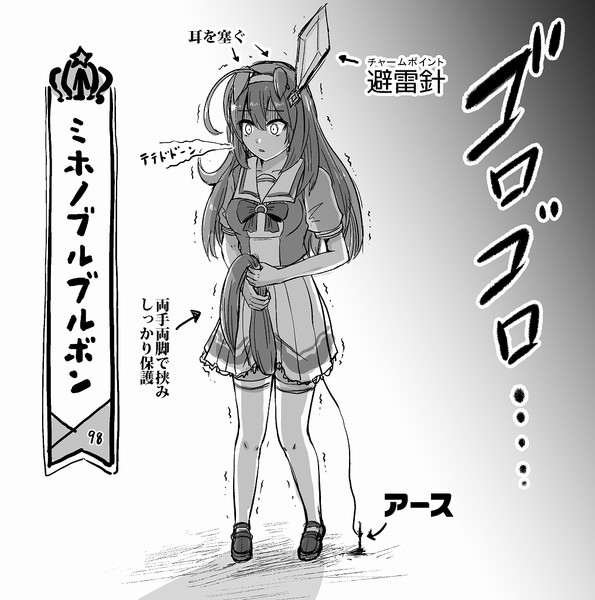 雷を克服したミホノブルボンさん ｈ2 さんのイラスト ニコニコ静画 イラスト