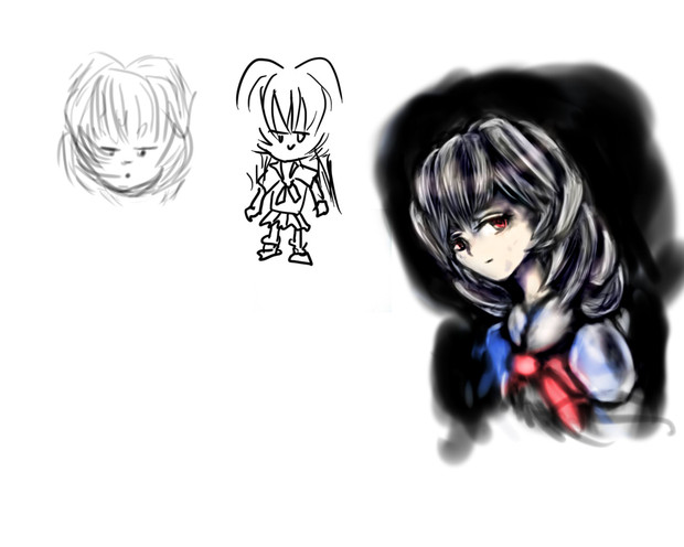 綾波レイを黒髪ロング巻き髪にしてみた てけぽん さんのイラスト ニコニコ静画 イラスト