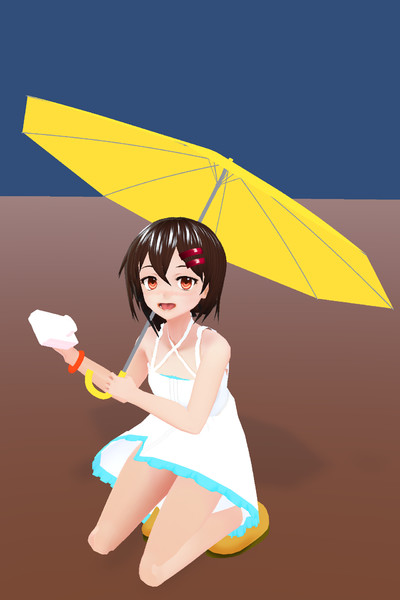 傘とワンピースな綾波