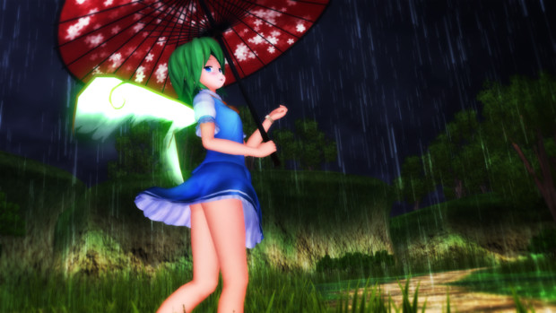 雨中に佇む妖精