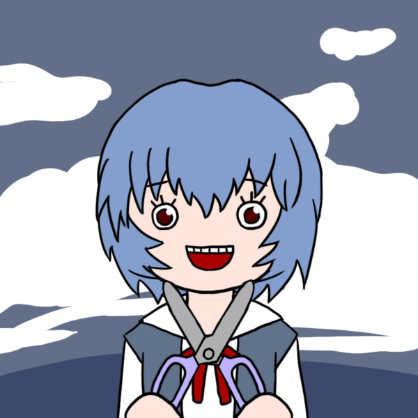 ハサミで拍手する綾波レイさん Gif おいもたろう さんのイラスト ニコニコ静画 イラスト