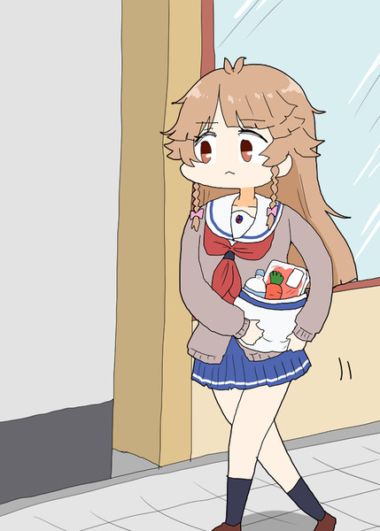 バッグ持ってない時にレジ袋を断ってしまったココちゃん あすにゃん さんのイラスト ニコニコ静画 イラスト