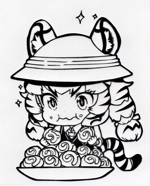切り絵 アムールトラ 漫画版けものフレンズ２ あどなっぷ さんのイラスト ニコニコ静画 イラスト