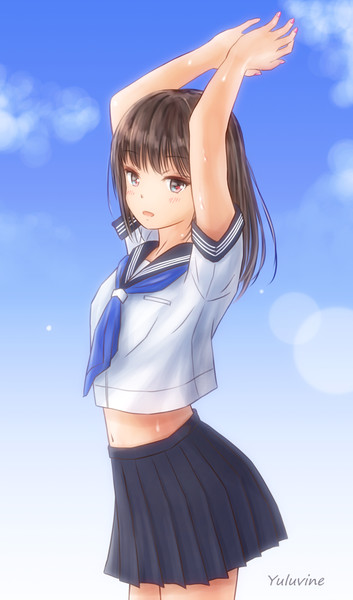 セーラー服の女の子 ゆるびね さんのイラスト ニコニコ静画 イラスト