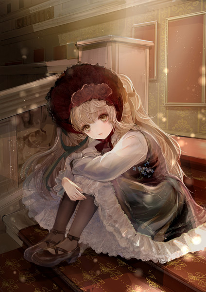階段にて こもりひっき さんのイラスト ニコニコ静画 イラスト