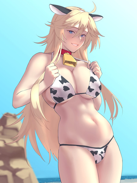 牛柄ﾋﾞｷﾆアイオワさん しんぎょう さんのイラスト ニコニコ静画 イラスト