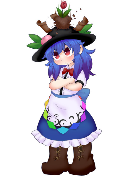 考え中の天子と空から落ちてきた植木鉢 ｒｏｔｏｎ さんのイラスト ニコニコ静画 イラスト