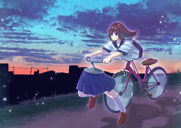 繋がったバイクで走り出す 虫食いバナナ さんのイラスト ニコニコ静画 イラスト