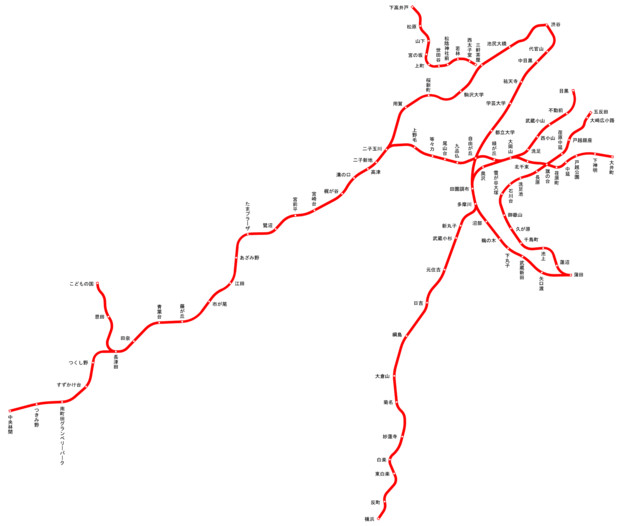 東急電鉄の路線図 ニコニコ静画 イラスト