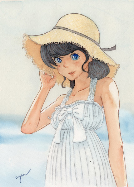 静かな海のひと時 うりゃん さんのイラスト ニコニコ静画 イラスト