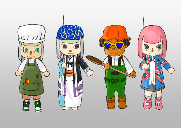 クソエイム三銃士 釣りキング対決 蛇ノ目erica さんのイラスト ニコニコ静画 イラスト