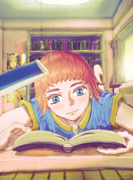 読書してる女の子 ゲーミングお肉 さんのイラスト ニコニコ静画 イラスト