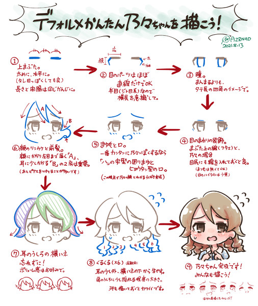 かんたん森久保乃々ちゃんの描き方 あずまうど さんのイラスト ニコニコ静画 イラスト