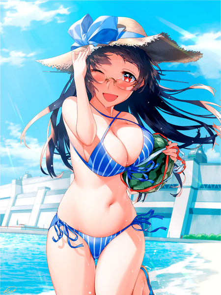 鳥海と水着と夏の思い出 Blew Andwhite さんのイラスト ニコニコ静画 イラスト