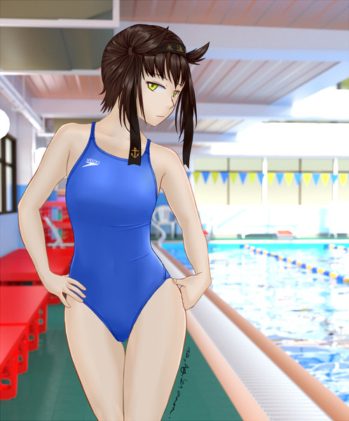 初月プールサイド Anon さんのイラスト ニコニコ静画 イラスト