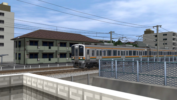 Vrmnx 家のベランダから見る電車 ビューわかしお さんのイラスト ニコニコ静画 イラスト