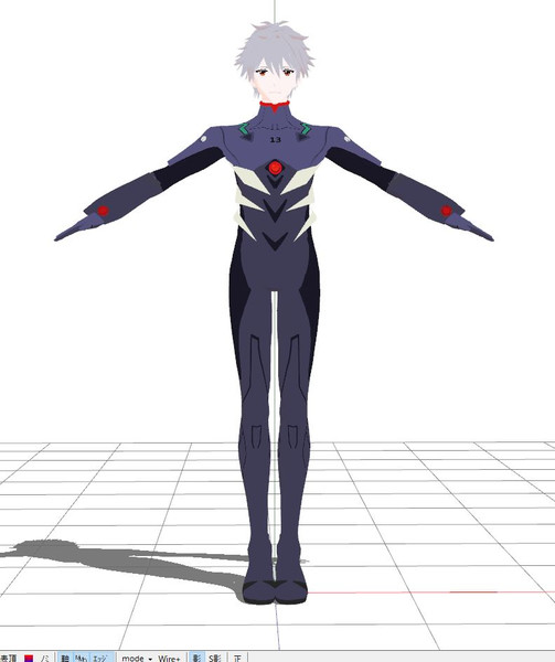 MMDエヴァ】渚カヲル（13号機用プラグスーツ）【MMDモデル進捗